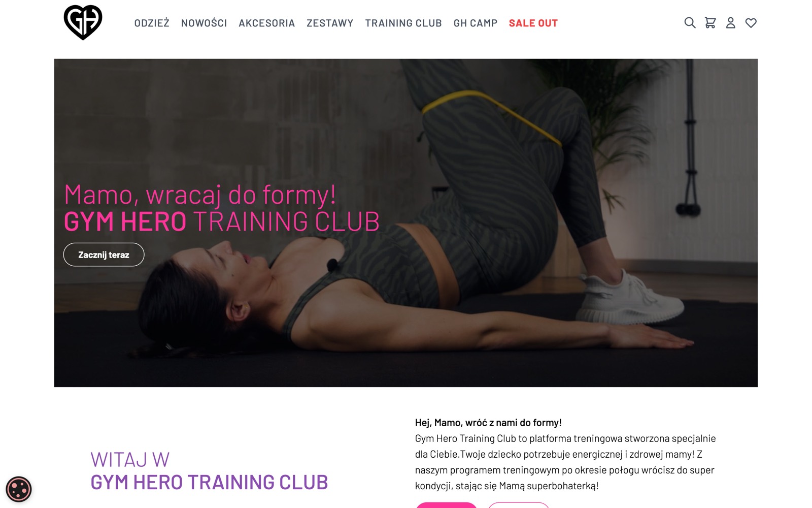 Landing Gym Hero Training Club